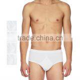 4 Pack Classic Pure White Cotton Briefs Sexy Man Briefs