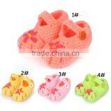 Beautiful Flower Baby Crochet Knitting Hand Made Boot Shoes thumbnail-6