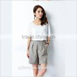 Wholesale Simple Black Cargo Walking Women Bermuda Shorts thumbnail-3