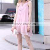 Zm35711a Summer Fat Women Sleeveless Chiffon Dresses for Pregnant thumbnail-3
