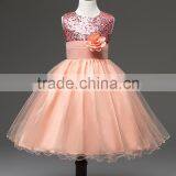 2017 Girl Dress Sequins Pageant Party Baby Kids Clothing Flower Baby Girl Christening Gowns For Princess Toddler Girls Clothes thumbnail-5