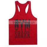 Customized OEM Brand Logo GYM Shark Sleeveless Fitness Sportwear GYM Vest Cotton Stringer Bodybuilding Men GYM Shark Tank Top thumbnail-6