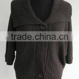 Ladies Cross Stitch Bat Sleeve Cardigan/poncho Sweater thumbnail-1