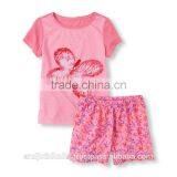 Girls Butterfly Printed Top & Shorts Pajama Set thumbnail-1