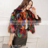2016 New Design Colorful Fox Fur Short Jacket Fox Whole Skin Fur Winter Coat Lady New Design thumbnail-4