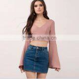 Latest Fashion Women Sexy Crop Tops Stylish Long Sleeve Backless Top for Women thumbnail-1