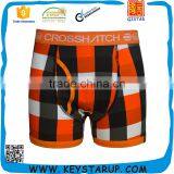 OEM Check Print Man's Underwear Boxer Briefs High Quality Cotton thumbnail-1