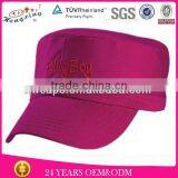 Latest Design Fitted Custom Red Round Top Fashion Cap for Girls thumbnail-1