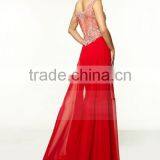 2016 Off The Shoulder Prom Dresses See-Through Beaded Bodice Chiffon thumbnail-5