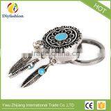 Bohemia Retro Feathers Long Tassel Stainless Steel Ear Plug thumbnail-3
