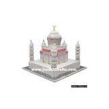 White Marble Hand Carved Colored Taj Mahal Replica Art thumbnail-1