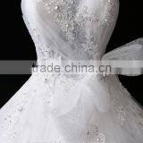 Hot Sale Embroidered A-Line Off-Shoulder Lace Wedding Dress F11701 thumbnail-4
