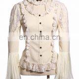 Steampunk Soft Blouse With Choker Look Collar thumbnail-1