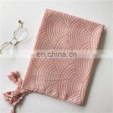 New Fashion Wind Spring Summer Silk Sunscreen Sweet Pink Printed Stripe Shawl Scarf Geometry Thin Beach thumbnail-6