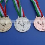 Skating sport award metal medallion , ribbon hanging zinc alloy metal medals
