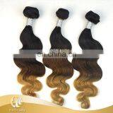 Wholesale 3 Tone Color Virgin Body Wave Peruvain Virgin Crazy Colored Hair Extension