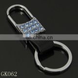 Black leather with diamond key chain
