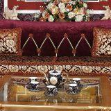 Red Couch Velvet Sofas Living Room Furniture Upholstered Classic Comfortable American Style Home Fabric Sofa Design Set thumbnail-4