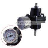 Universal Aluminum Adjustable 1-140 PSI Fuel Pressure Regulator+W/Gauge Black thumbnail-3