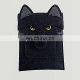 Gray Felt Laptop Briefcase Bag Office Felt Laptop Messenger Bag thumbnail-2