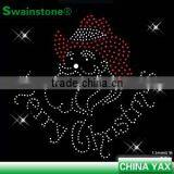 2015 New Arrival Fashion Xmas Santa Rhinestone Transfer, Rhinestone Santa Design, Custom Rhinestone Transfer Santa for Dress thumbnail-2
