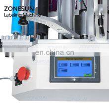 ZONESUN TB-190 Wine Double Side Sticker Round Water Semi Automatic Digital Bottle Labeling Machine For Plastic Bottle thumbnail-2