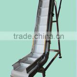 Stainless steel high inclination angle belt conveyor/ inclined conveyor factory price