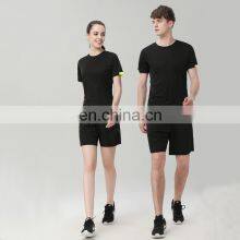 Wholesale Unisex Plain Dyed Custom Logo Quick Dry Polyester T Shirt thumbnail-3