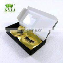 Wholesale Empty Eyelash Packaging Box With Gold Mask