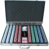 1000pcs Dice Poker Chip Set in Silver Round Corner Aluminum Case for Casino thumbnail-6