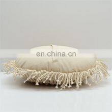 Hot Sale Macrame Decorative Cushion With Tassel Round Sofa Pillow, Bohemian Living, Yoga or Meditation Cushion thumbnail-3