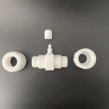 Plastic Component PTFE Tube Connector Union Tee 3/4
