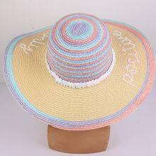 Summer Colorful and Fashionable Woven Sun Shading and Sunscreen Dome Straw Hat, Seaside Vacation Beach Hat thumbnail-4