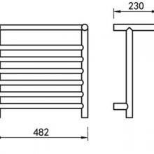 304 Stainless Steel Electric Towel Shelf Bathroom Towel Heater Towel Warmer Model YC4848-D23-9 thumbnail-2