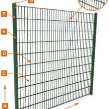 Galvanized Double Wire Mesh Fence Heavy Duty 2D Security Fence Long Service Life Fencing for Farm and Factory thumbnail-2