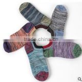 2015 creative Men's spring and summer retro folk style color cotton socks and low short barrel Metrosexual socks sports socks fo
