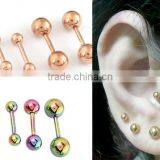 Stainless Steel Tragus Earring Ball Barbell Ear Piercing Black Silver Gold Cartilage Ring Jewelry For Men Women thumbnail-2