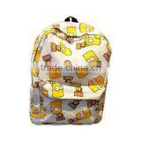 Cartoon School Shoulder Bag Simpson Printting Backpacks Canvas for Girls/Boys thumbnail-3