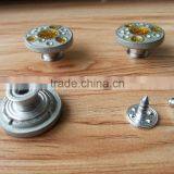 Silver Matt Color With Glitter Enamelled Metal Jeans Tack Button For Jeans / Jacket --- J1529 thumbnail-2