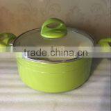 Canton Fair Forged Aluminum Ceramic Cooking Pot Casserole Stock Pot With Glass Lid thumbnail-1
