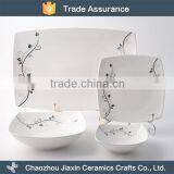 Exquisite White Decal Square Bone China Korean Dinnerware Set thumbnail-1