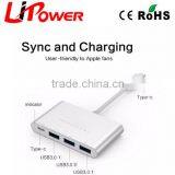 New Design Aluminum Usb 3.1 Charge Type C Hub thumbnail-3