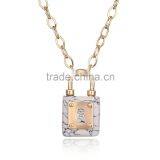 Marble Stone Lock Pendent Necklace thumbnail-3