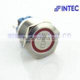 25mm Metal Switch, LED and Latch Switch, Character of CLOSE Switch