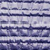 Polyester Stripe With Fashion Embroidered Padded Quilting Fabric thumbnail-1