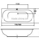 SUNZOOM UPC/cUPC Certified Portable Freestanding Acrylic Bath Tub,hot Tub Bathtub, Sexy Family Spa Tub thumbnail-2