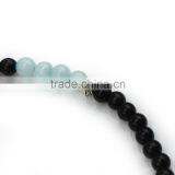 Original Natural Carbonado Jade Beaded Chain Long Green Tassel Necklaca thumbnail-3