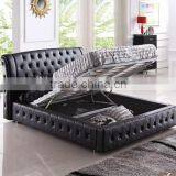 Modern Leather Bed With Storage Box thumbnail-1