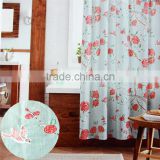 China supplier 100% cotton flower printed shower curtains