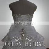 Real Works China Custom Made Luxury Crystals Cathedral/Royal Train Wedding Dresses thumbnail-5